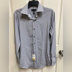 NWT Men Alfani Black and White Button up Shirt Size 14-14 1/2